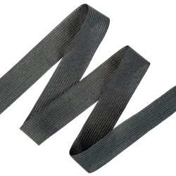 Окантовочная лента-бейка, цвет Чёрный 22мм (на отрез)  в Коврове