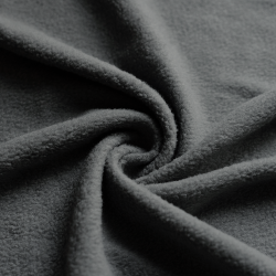 Ткань Флис Односторонний 130 гр/м2, цвет Серый (на отрез)  в Коврове