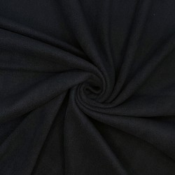 Ткань Флис Односторонний 130 гр/м2, цвет Черный (на отрез)  в Коврове