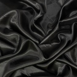 Ткань Атлас-сатин, цвет Черный (на отрез)  в Коврове