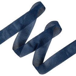 Окантовочная лента-бейка, цвет Синий 22мм (на отрез)  в Коврове