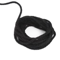 Шнур для одежды тип 2,  Чёрный (плетено-вязаный/полиэфир)  в Коврове
